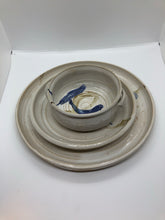 Load image into Gallery viewer, Wheel thrown Stoneware Dinnerware Set: Bowl, Salad Plate, Dinner Plate